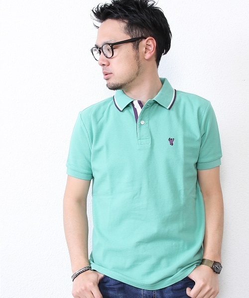 coen（コーエン）の「レギュラーポロシャツ（ポロシャツ・メンズ・オフホワイト/ライラック/ライトピンク/コバルトブルー/ケリー/ネイビー・LARGE/SMALL/MEDIUM/X-LARGE）」の3枚目の写真