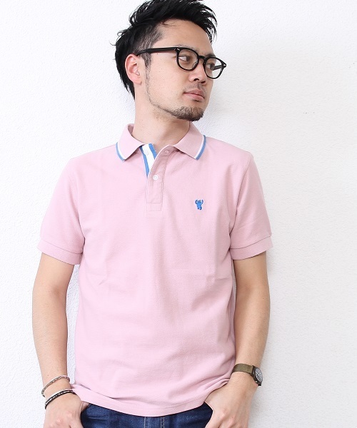 coen（コーエン）の「レギュラーポロシャツ（ポロシャツ・メンズ・オフホワイト/ライラック/ライトピンク/コバルトブルー/ケリー/ネイビー・LARGE/SMALL/MEDIUM/X-LARGE）」の22枚目の写真
