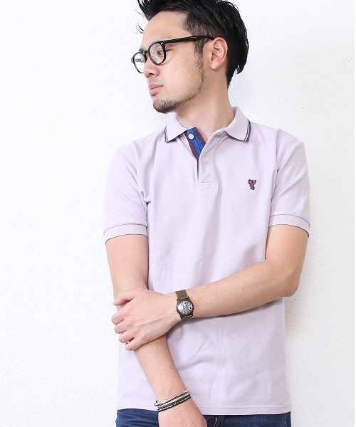 coen（コーエン）の「レギュラーポロシャツ（ポロシャツ・メンズ・オフホワイト/ライラック/ライトピンク/コバルトブルー/ケリー/ネイビー・LARGE/SMALL/MEDIUM/X-LARGE）」の21枚目の写真