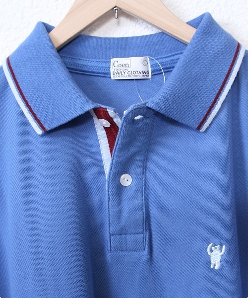 coen（コーエン）の「レギュラーポロシャツ（ポロシャツ・メンズ・オフホワイト/ライラック/ライトピンク/コバルトブルー/ケリー/ネイビー・LARGE/SMALL/MEDIUM/X-LARGE）」の16枚目の写真