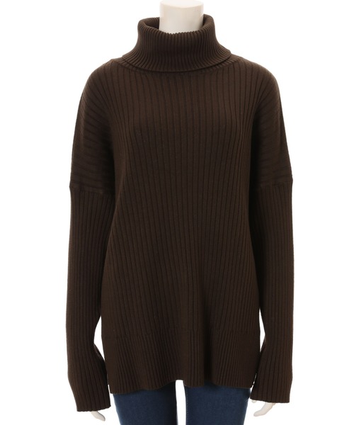 fifth（フィフス）の「サイドスリットタートルリブニット（ニット/セーター・レディース・ブラウン/ベージュ・MEDIUM）」の3枚目の写真