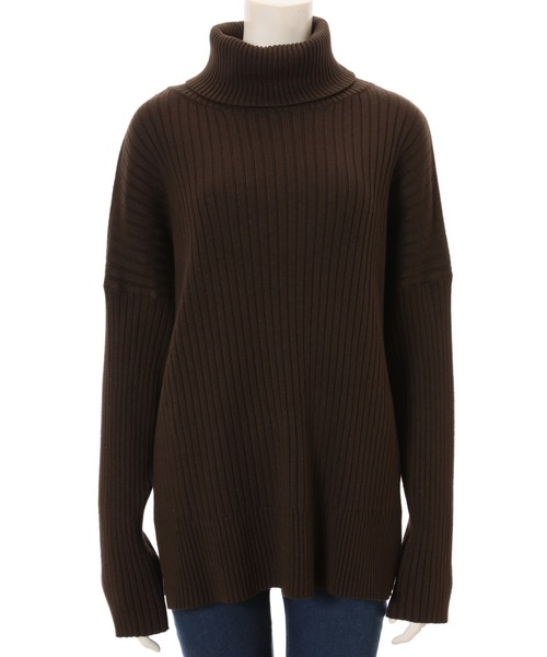 fifth（フィフス）の「サイドスリットタートルリブニット（ニット/セーター・レディース・ブラウン/ベージュ・MEDIUM）」の4枚目の写真