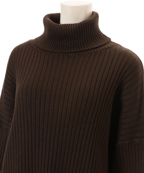 fifth（フィフス）の「サイドスリットタートルリブニット（ニット/セーター・レディース・ブラウン/ベージュ・MEDIUM）」の6枚目の写真