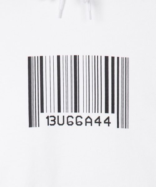 大人気! VETEMENTS バーコードプリント プルオーバーフーディ BUCCA 44（ブッカフォーティーフォー）の「【BUCCA 44】バー
