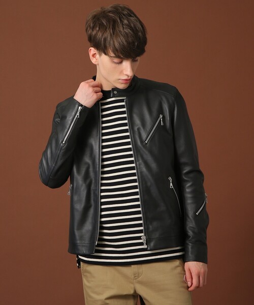 DRESSTERIOR（ドレステリア）の「【Safari12月号掲載】レザーシングルライダースジャケット（ライダースジャケット・メンズ・ブラック・90/91/92）」の4枚目の写真