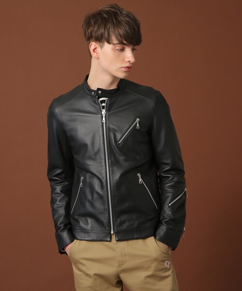 DRESSTERIOR（ドレステリア）の「【Safari12月号掲載】レザーシングルライダースジャケット（ライダースジャケット・メンズ・ブラック・90/91/92）」の5枚目の写真