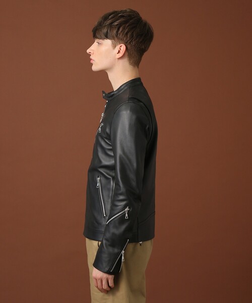 DRESSTERIOR（ドレステリア）の「【Safari12月号掲載】レザーシングルライダースジャケット（ライダースジャケット・メンズ・ブラック・90/91/92）」の6枚目の写真