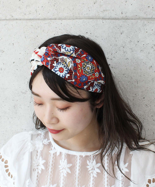 プリントコンビボリュームターバン ヘアバンド Three Four Time スリーフォータイム のファッション通販 Zozotown