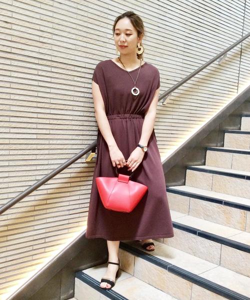 セール ワンピース Untitled アンタイトル のファッション ドロストリボンフレンチニットワンピース ワンピース 洗える