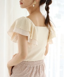 one after another NICE CLAUP | 肩フリルニットトップス(ニット/セーター)