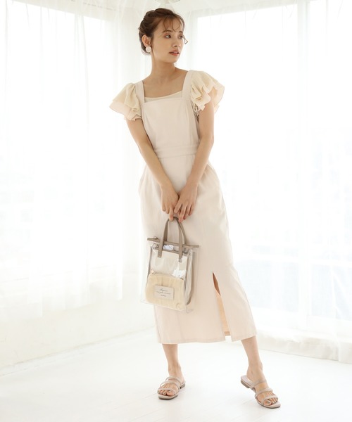 one after another NICE CLAUP(ワンアフターアナザーナイスクラップ)の「肩フリルニットトップス(ニット/セーター・レディース・ブラック/アイボリー/マスタード・FREE)」の9枚目の写真