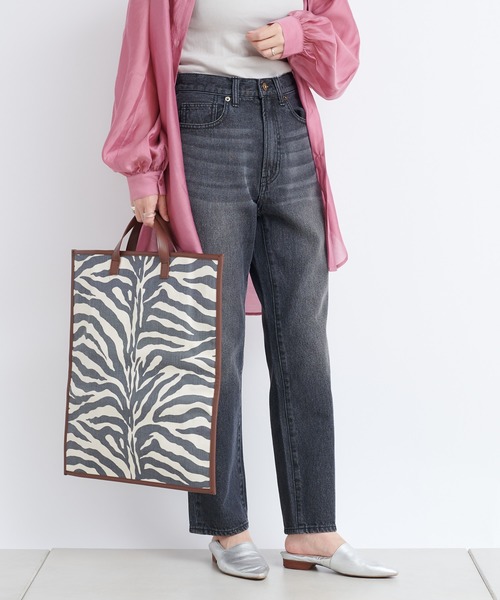 DouDou（ドゥドゥ）の「ゼブラ柄縦長トートBAG（ショルダーバッグ・レディース・ホワイト・FREE）」の11枚目の写真