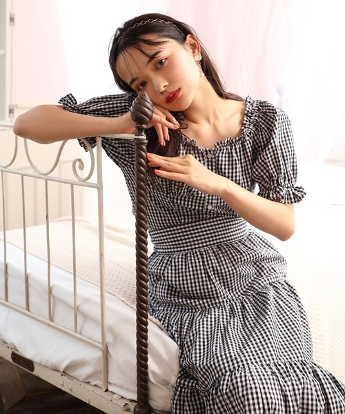 one after another NICE CLAUP（ワンアフターアナザーナイスクラップ）の「ティアードチェックスカート（スカート・レディース・ブラック/モカ/ベージュ・FREE）」の20枚目の写真