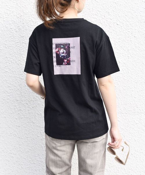 SHIPS（シップス）の「エンブロイダリーTee◇（Tシャツ/カットソー・レディース・ホワイト/ブラック/ライトホワイト/ダークグレー・ONE SIZE）」の3枚目の写真
