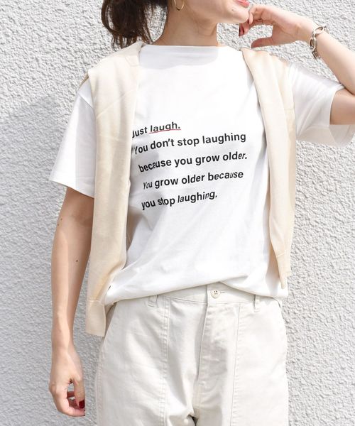 SHIPS（シップス）の「エンブロイダリーTee◇（Tシャツ/カットソー・レディース・ホワイト/ブラック/ライトホワイト/ダークグレー・ONE SIZE）」の6枚目の写真