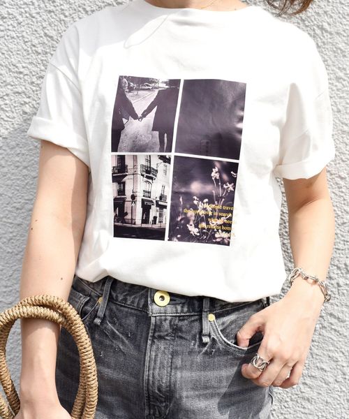 SHIPS（シップス）の「エンブロイダリーTee◇（Tシャツ/カットソー・レディース・ホワイト/ブラック/ライトホワイト/ダークグレー・ONE SIZE）」の9枚目の写真