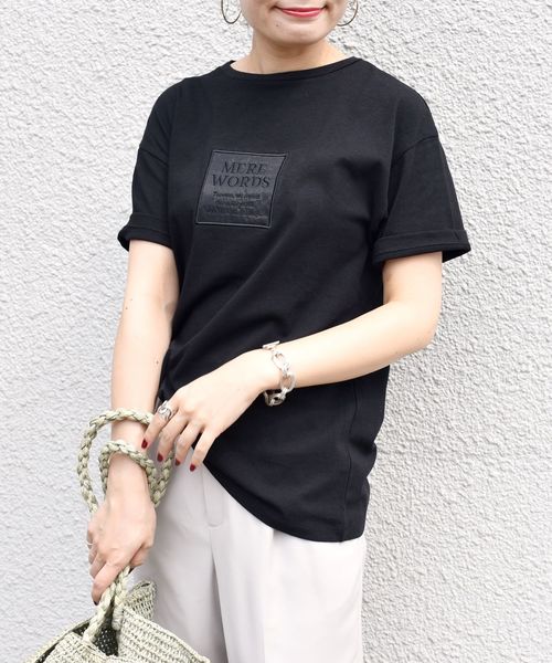 SHIPS（シップス）の「エンブロイダリーTee◇（Tシャツ/カットソー・レディース・ホワイト/ブラック/ライトホワイト/ダークグレー・ONE SIZE）」の13枚目の写真