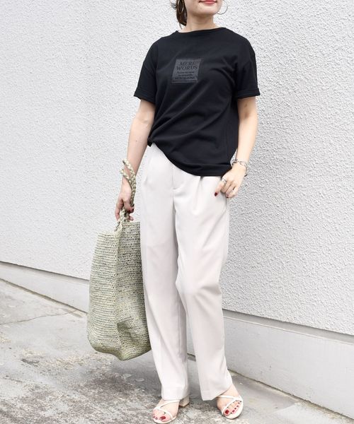 SHIPS（シップス）の「エンブロイダリーTee◇（Tシャツ/カットソー・レディース・ホワイト/ブラック/ライトホワイト/ダークグレー・ONE SIZE）」の14枚目の写真