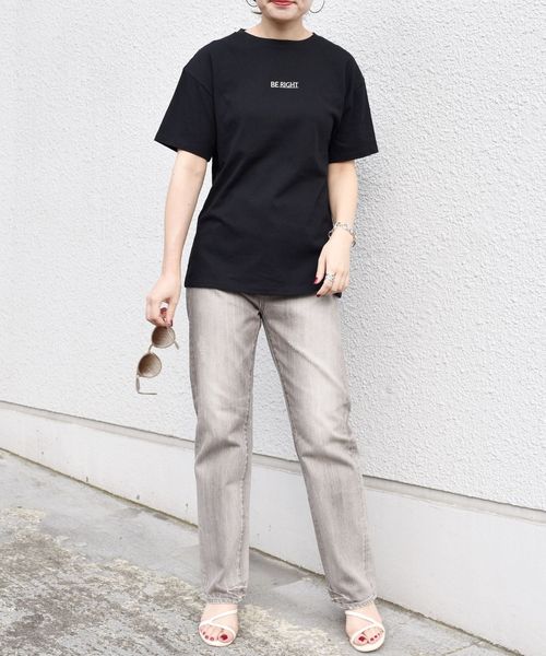 SHIPS（シップス）の「エンブロイダリーTee◇（Tシャツ/カットソー・レディース・ホワイト/ブラック/ライトホワイト/ダークグレー・ONE SIZE）」の17枚目の写真