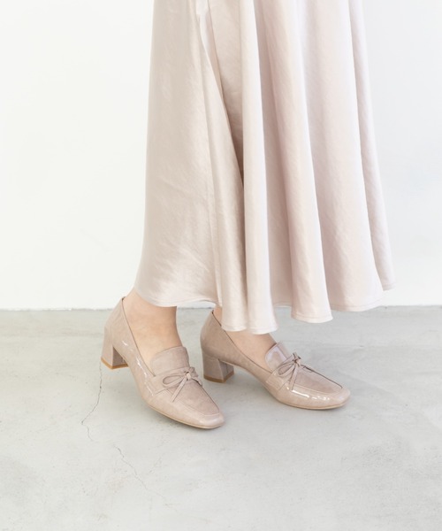 Launa lea(ラウナレア)の「【レイン対応】チャンキーヒールリボンレインパンプス(R9008)(ローファー・レディース・ブラック/ブルーグリーン/モカ/アイボリー/ベージュ・22.5cm/23.5cm/23.0cm/24.0cm/25.0cm/24.5cm/22.0cm)」の15枚目の写真