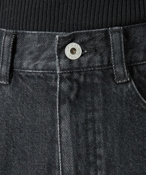 SPIRALGIRL（スパイラルガール）の「コーデュロイラインデニムミニスカート（デニムスカート・レディース・ブラック/ライトブルー・MEDIUM/SMALL）」の14枚目の写真