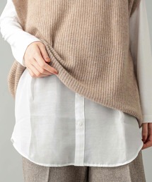 RIVE DROITE（リヴドロワ）の「一枚でラクしてお洒落が叶う　ボイル切替インナーカットソー　(長袖)（Tシャツ/カットソー・レディース）」