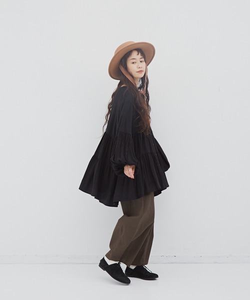 Libra Cue（リブラ キュー）の「リッチタッチティアードブラウス（シャツ/ブラウス・レディース・ホワイト/ブラック/ベージュ・FREE）」の12枚目の写真