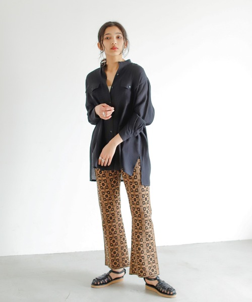 Auntie Rosa Holiday（アンティローザホリデー）の「ダブルポケットシャツ（シャツ/ブラウス・レディース・カーキ/ブラック/ナチュラル・FREE）」の7枚目の写真