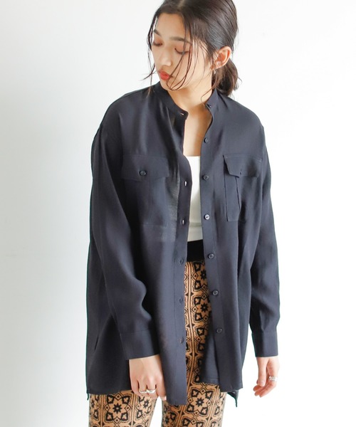 Auntie Rosa Holiday（アンティローザホリデー）の「ダブルポケットシャツ（シャツ/ブラウス・レディース・カーキ/ブラック/ナチュラル・FREE）」の10枚目の写真