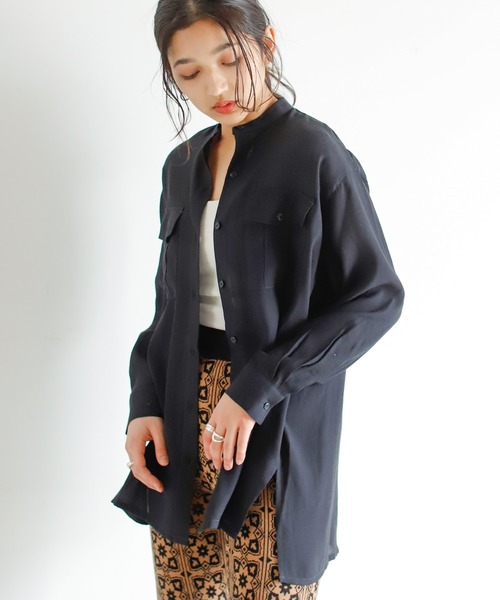 Auntie Rosa Holiday（アンティローザホリデー）の「ダブルポケットシャツ（シャツ/ブラウス・レディース・カーキ/ブラック/ナチュラル・FREE）」の11枚目の写真