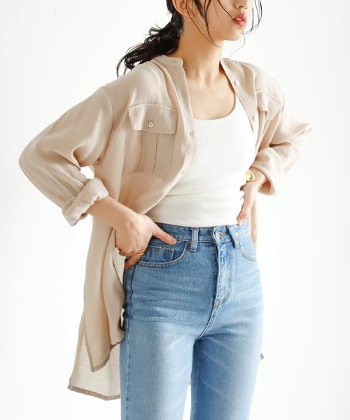 Auntie Rosa Holiday（アンティローザホリデー）の「ダブルポケットシャツ（シャツ/ブラウス・レディース・カーキ/ブラック/ナチュラル・FREE）」の15枚目の写真