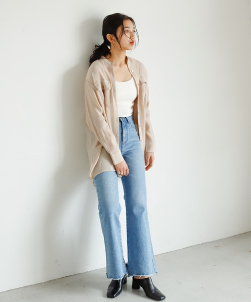 Auntie Rosa Holiday（アンティローザホリデー）の「ダブルポケットシャツ（シャツ/ブラウス・レディース・カーキ/ブラック/ナチュラル・FREE）」の16枚目の写真