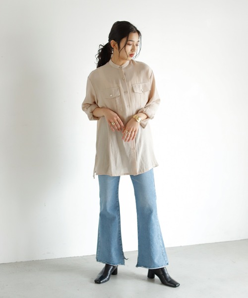 Auntie Rosa Holiday（アンティローザホリデー）の「ダブルポケットシャツ（シャツ/ブラウス・レディース・カーキ/ブラック/ナチュラル・FREE）」の17枚目の写真