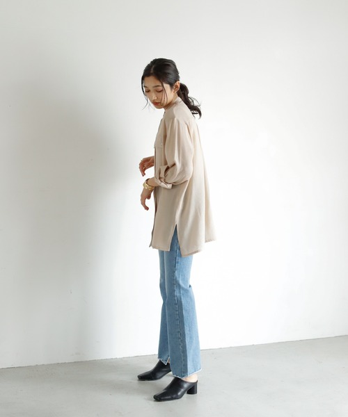 Auntie Rosa Holiday（アンティローザホリデー）の「ダブルポケットシャツ（シャツ/ブラウス・レディース・カーキ/ブラック/ナチュラル・FREE）」の18枚目の写真