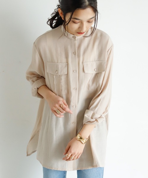 Auntie Rosa Holiday（アンティローザホリデー）の「ダブルポケットシャツ（シャツ/ブラウス・レディース・カーキ/ブラック/ナチュラル・FREE）」の20枚目の写真