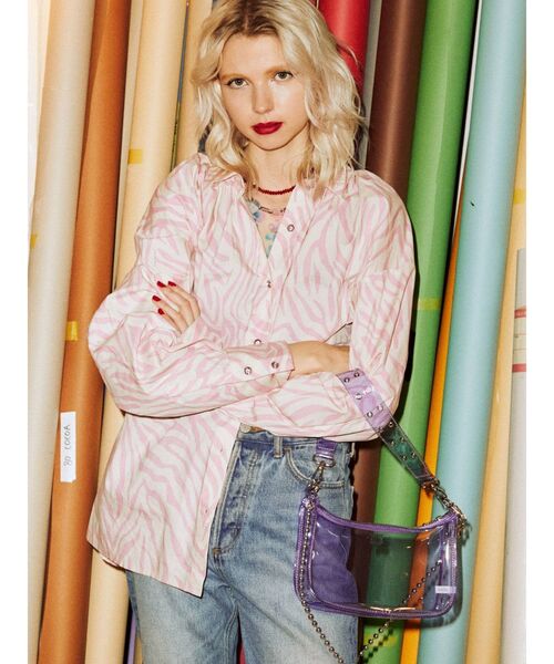 jouetie（ジュエティ）の「PVCハーフ BAG（ショルダーバッグ・レディース・クリア/ラベンダー/その他1・FREE）」の9枚目の写真