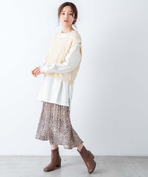 WEGO（ウィゴー）の「WEGO/カラーショートニットベスト（ベスト・レディース・ダークグリーン/サックスブルー/アイボリー/ホワイト系その他・FREE）」の18枚目の写真