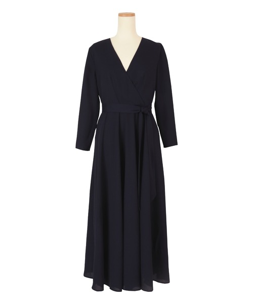 UR'S(ユアーズ)の「カシュクールロングワンピース(ワンピース・レディース・ネイビー/ライトグリーン・L/S/M)」の4枚目の写真