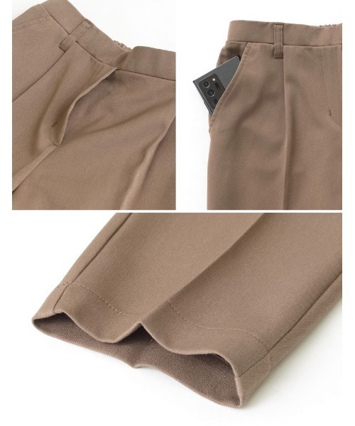 Re:EDIT(リエディ)の「丈が選べる美脚リサイクルスリムテーパードパンツ(スラックス・レディース・モカ/ブラック/ブルー/ミント/ラベンダー/グレイッシュベージュ/イエロー/アイボリー/ダークグリーン/ダークブラウン・AM/AS/SMALL/MEDIUM/ALL/AL/X-LARGE/LARGE)」の15枚目の写真