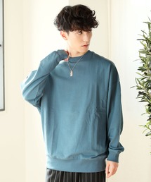 TopIsm | 【2021SS】USAコットンヘビーウェイト ワイドシルエットドロップショルダー くすみカラー無地 スウェット(Tシャツ/カットソー)