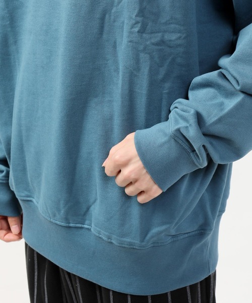 TopIsm（トップイズム）の「USAコットンワイドシルエットくすみカラー無地スウェット（Tシャツ/カットソー・メンズ・ダークブルー/グレー系その他/ブラック/ベージュ/グレイッシュベージュ/杢グレー/カーキ/オフホワイト/ライトパープル・L/LL/M）」の19枚目の写真