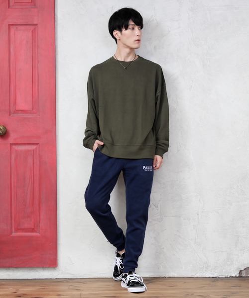 TopIsm（トップイズム）の「USAコットンワイドシルエットくすみカラー無地スウェット（Tシャツ/カットソー・メンズ・ダークブルー/グレー系その他/ブラック/ベージュ/グレイッシュベージュ/杢グレー/カーキ/オフホワイト/ライトパープル・L/LL/M）」の22枚目の写真