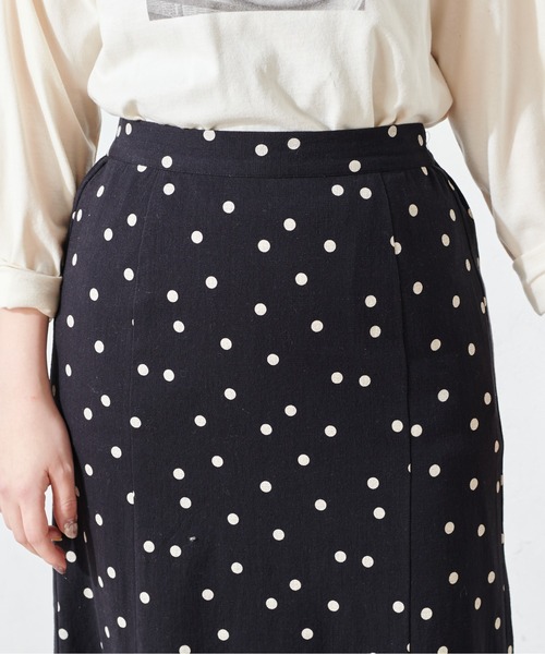 natural couture（ナチュラルクチュール）の「麻調ドットマーメイドスカート（スカート・レディース・ブラック/ライトベージュ・FREE）」の17枚目の写真