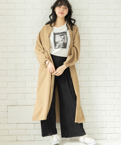 12Twelve Agenda(トゥエルブ アジェンダ)の「プリーツワイドパンツ(その他パンツ・レディース・ブラック/ベージュ/チャコールグレー・M)」の7枚目の写真