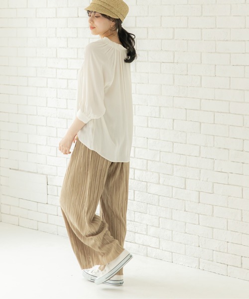 12Twelve Agenda(トゥエルブ アジェンダ)の「プリーツワイドパンツ(その他パンツ・レディース・ブラック/ベージュ/チャコールグレー・M)」の12枚目の写真