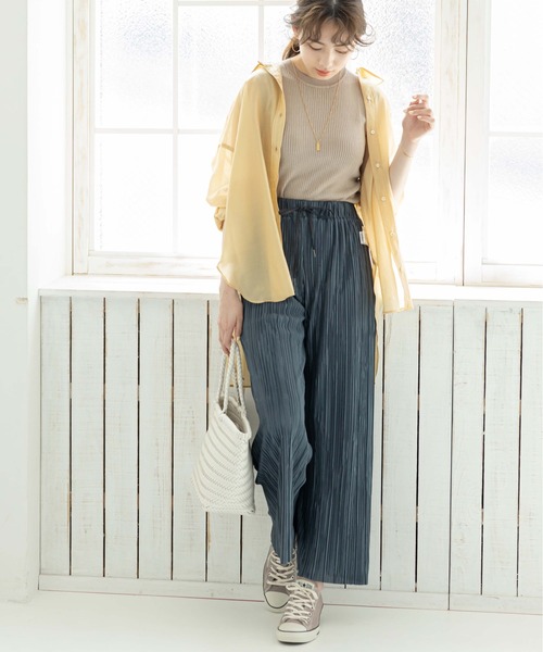 12Twelve Agenda(トゥエルブ アジェンダ)の「プリーツワイドパンツ(その他パンツ・レディース・ブラック/ベージュ/チャコールグレー・M)」の20枚目の写真