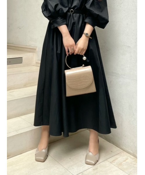 rienda(リエンダ)の「フェイクパールリングクロコライクショルダーバッグ(ショルダーバッグ・レディース・ブラック/ブラウン/ライトベージュ・FREE)」の3枚目の写真