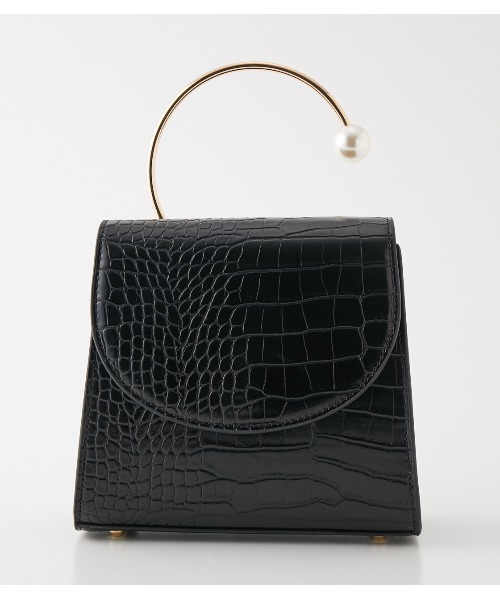 rienda(リエンダ)の「フェイクパールリングクロコライクショルダーバッグ(ショルダーバッグ・レディース・ブラック/ブラウン/ライトベージュ・FREE)」の19枚目の写真