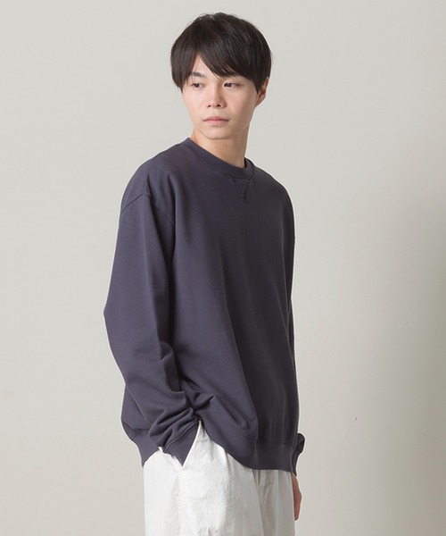 OMNES(オムネス)の「メンズ 裏毛スウェット バックファスナープルオーバー(スウェット・メンズ・ネイビー/アイボリー/グリーン系その他/ピンクベージュ・MEDIUM/LARGE)」の16枚目の写真