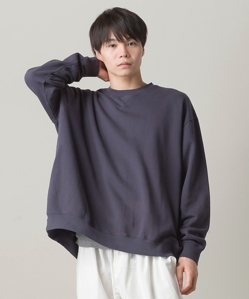 OMNES(オムネス)の「メンズ 裏毛スウェット バックファスナープルオーバー(スウェット・メンズ・ネイビー/アイボリー/グリーン系その他/ピンクベージュ・MEDIUM/LARGE)」の18枚目の写真